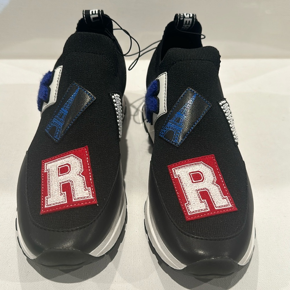 Karl Lagerfeld Pull On Classic Sneakers with Karl Lagerfeld emblems on the top.